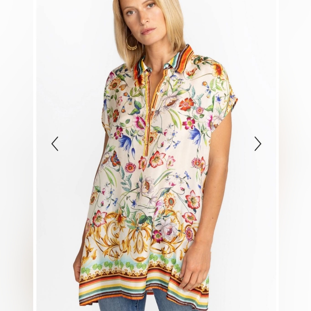 Johnny Was Felix Quicken silk blouse